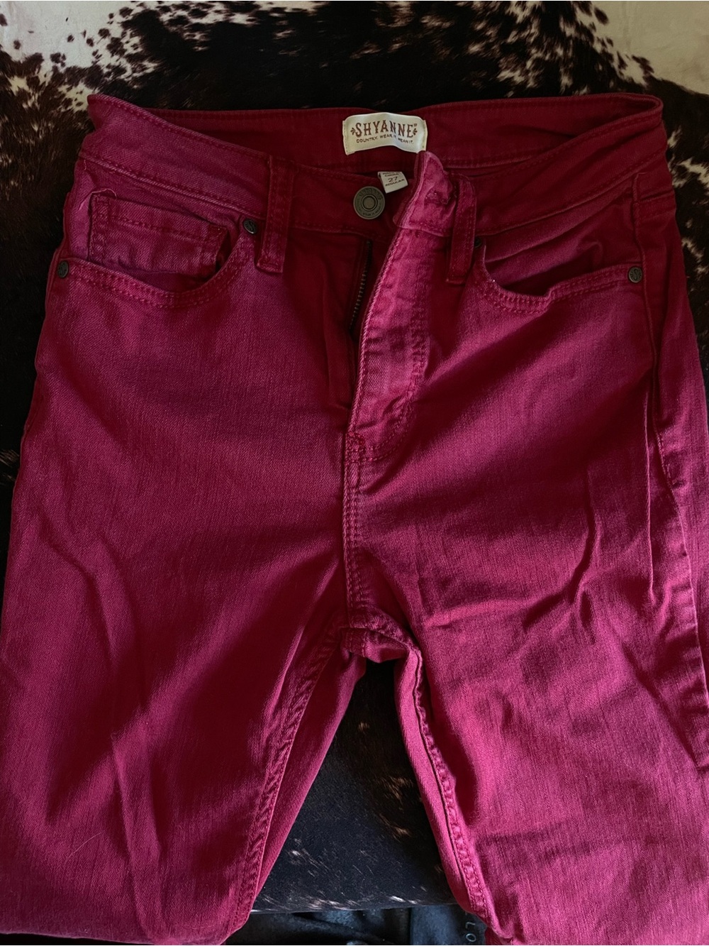 Shyanne Women's Magenta Wide-Leg Jeans